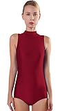 Speerise Women Mock Neck Sleeveless Leotard Lyra Spandex Dance Bodysuit