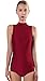 Speerise Women Mock Neck Sleeveless Leotard Lyra Spandex Dance Bodysuit