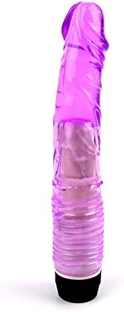 Novalover 9 Inch Realistic Vibrate D-il-do-s, Soft TPE Material,Powerful Massage Stick Real Touch Female Doll Purple Adult Toys for Women and Couples