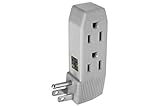 POWTECH 3 Outlet Extender Wall Adapter UL Listed,3 Outlet Wall Tap Gray