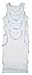 Buyless Fashion Little Girls 100% Cotton White Scoop neck Undershirt With Colored Trim (4 Pack)