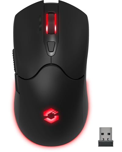 Speedlink Velox - Wireless RGB Gaming Maus kabellos mit Akku wiederaufladbar USB-C, 4800dpi, programmierbar, leicht, PixArt PAW3212, 2.4G USB-A Nano Empfänger, farbige LED Beleuchtung, schwarz thumbnail 1