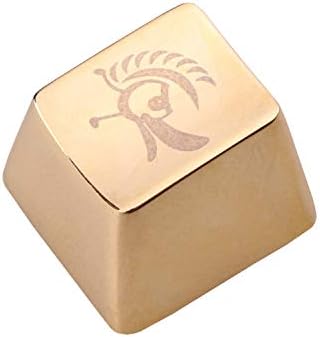 Metal Keycaps OEM Profile R4 Hight Golden Cherry MX Key Caps Top Printed for MX Switches Mechanical Gaming Keyboards (Ducky Pattern)