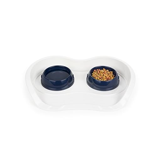 Durable Service Modern Dog Bowl Double No Spill Non Skid Feeder