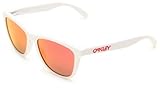 Oakley Mens Frogskins 24-307 Iridium Cat Eye Sunglasses,Polished White Frame/Ruby Lens,55 mm