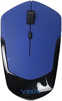 YGR 2.4G Slim Wireless Optical Mouse And Gaming Mouse ,Blue.Red,Black. (blue)