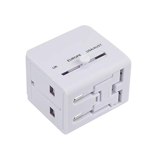 Hot Sale! Travel Adapter,JDgoods World Universal All-in-One Travel Adapter With Dual USB Convertor Wall Plug Power For USA UK EU AUS (White-A)