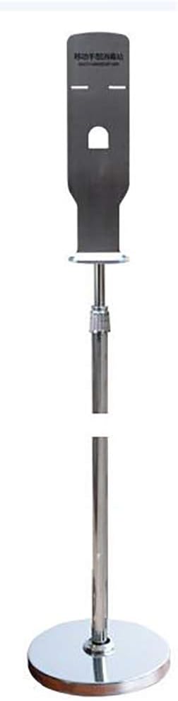 Outdoor Portable Hand Sαnitizer DiŠinfectant Dispenser Stand,stainless Steel Height Adjustable Soap Dispenser Stand For Hospital Hotel Restaurant School Silvery Height:100-145cm