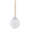 Syfinee Perforated Pizza Peel Pizza Turning Peel with Wooden Handle for Homemade Pizza Bread Bakers
