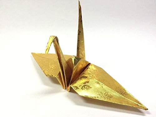 Amazoncom 100 Origami Paper Crane In Gold With Rose