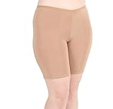 Undersummers Classic Shortlette: Rash Guard Slip Shorts (Large, Beige)
