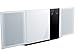 Panasonic Micro Home Audio Sound System SC-HC39 (Metallic Silver) Bluetooth Music Play, Stylish Design