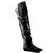 DailyShoes Women's Fashion-Hi Over-The-Knee Thigh High Flat Slouchly Shaft Low Heel Boots