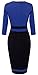 HOMEYEE Women's Vintage Colorblock Career Bodycon Dress B235