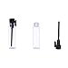 Enslz 100PCS Perfume Samples Mini Bottles With Black Lid Empty Glass Vials Dropper Bottle for Travel and Party (2ml)