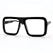 Thick Square Glasses Clear Lens Eyeglasses Frame Super Oversized Fashion