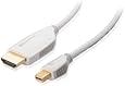 Cable Matters Gold Plated Mini DisplayPort (Thunderbolt&trade; Port Compatible) to HDTV Cable in White 10 Feet
