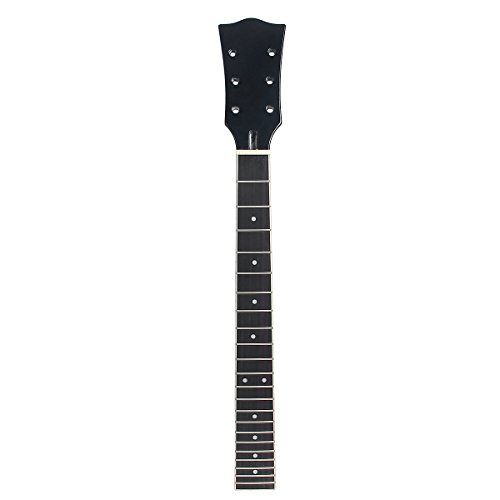 22 Frets LP Guitar Neck Mahogany Rosewood Solid Black Finish For Les Paul replacement