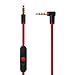 Monoy Replacement Beats Audio Cable + Inline Remote / Microphone for Beats by Dr. Dre Headphone Solo 2/3 HD / Studio / Pro / Detox / Wireless - Compatible for Samsung S8 LG V20 G6 iPhone 7 (Red)