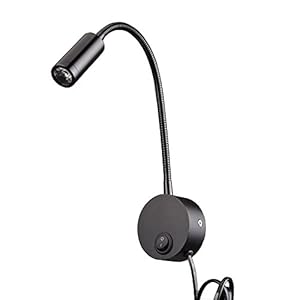 Meanyee 3W zwanenhals flexibele bedlampen-scholieren leeslamp EU plug bedrade muurbeugel leeslamp