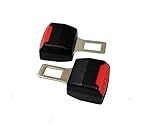 2-pack Universal Car Safety Seat Belt Seatbelt Clip Extender Extention Buckle 22mm Black