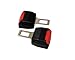 2-pack Universal Car Safety Seat Belt Seatbelt Clip Extender Extention Buckle 22mm Black