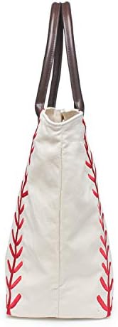 YIQIGO Baseball Bag Handbag for Woman Shopping Bag Travel Bag Canvas Casual Bag with Polyester Linning Sports Bag 4 YIQIGO Baseball Bag Handbag for Woman Shopping Bag Travel Bag Canvas Casual Bag with Polyester Linning Sports Bag