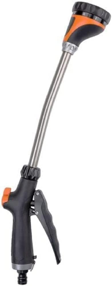 BLACK+DECKER Hanging Basket - Watering Stick - Plant Sprayer Long Handle - 9 Stand - 50 cm - Black/Orange