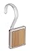 iDesign Formbu Shower Curtain Hooks-Square - Clear/Natural Bamboo, Set of 12