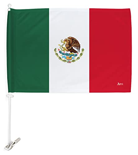 Mexican Car Flag Bandera para Carros De Mexico Decor for Window Clip Mount Auto…