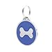 PetTouchID Smart Pet ID Tag, QR Code, NFC Scan, Online Pet Page, GPS Location (BONES) (Blue (Bone))