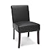 OFM ESS Collection Bonded Leather Executive Armless Guest Chair with Wooden Legs, in Black (ESS-9020-BLK)