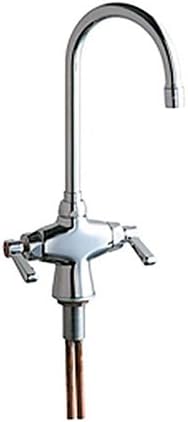 Chicago Faucets 50Abcp Deck Mount Combination Sink Faucet, Chrome