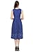 VEIIASR Womens Fashion Sleeveless Lace Fit Flare Elegant Cocktail Party Dress (Large, Blue)