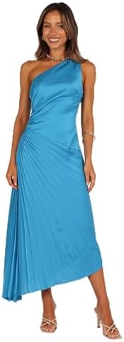women's nicole miller keyhole pleat one-shoulder asymmetric hem midi dress Women's Nicole Miller Keyhole Pleat One-Shoulder Asymmetric Hem Midi Dress
