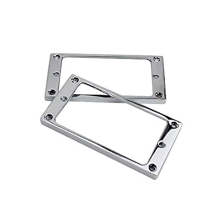 Guyker Humbucker Pickup Mounting Rings - Chrome Curved Bottom Replacement For Les Paul Style Guitars