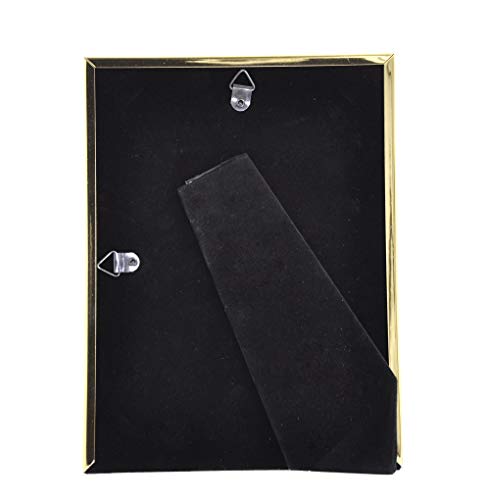 decanit Gold Metal Thin Edge 6x8 Picture Frames, Gold Thin Profile Photo Frame 6 by 8 Inch,Wall Mount or Tabletop