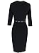 VfEmage Womens Elegant Asymmetric Check Plaid Belted Wear to Work Pencil Dress