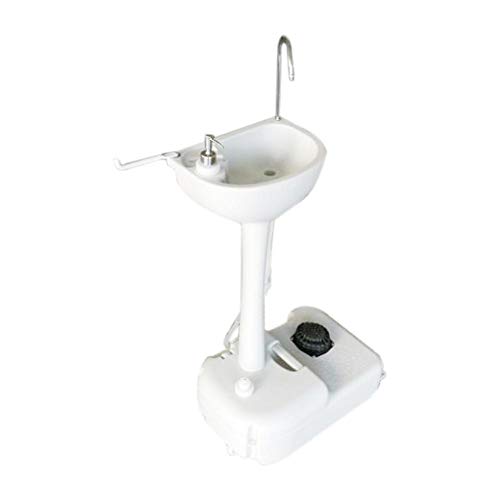 Dalilylime Outdoor Removable Wash Basin Sink with Faucet Portable Toilet Flush Wastewater Recycled Perfect for Outdoor Events, Gatherings, Worksite Camping