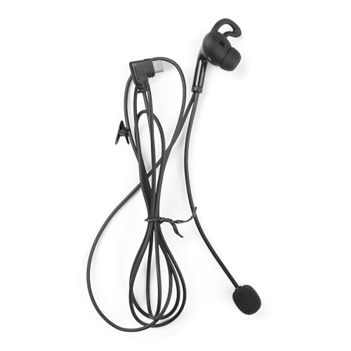 EJEAS Single Ear Headphones Hook Microphone Headset for Intercom Referee Communication for V6 / Q7/ V4 / FBIM