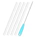 CampTek Replacement Straws for Thermos Funtainer 12 Ounce Bottle,5 Pack Clear Straws+1 Cleaning Brush