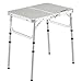 REDCAMP Small Camping Table 2 Foot, Portable Aluminum Folding Table Adjustable Height Lightweight for Picnic Beach Outdoor Indoor, White 24 x 16 inch (3 Heights)