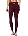 Baleaf Women's Fleece Lined Leggings Yoga Pants Inner Pocket Ruby Wine Size M
