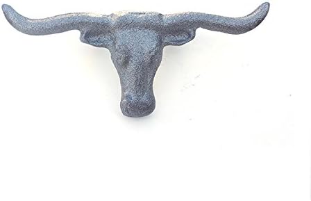 LONGHORN STEER DRAWER PULLS | CAST IRON, TEXAS STYLE, BULL PULLS - PACK OF 10