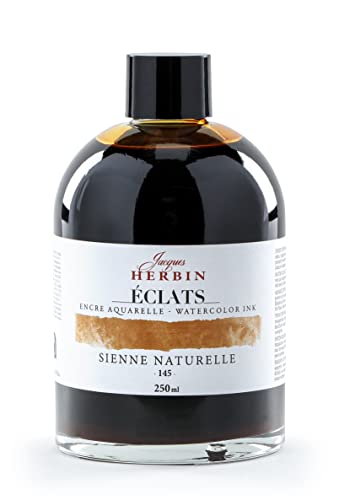 Jacques Herbin 18145TAMZ - Encre Beaux-Arts aquarelle Éclats-Sienne naturelle 250ml