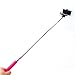 Aggressive Products - Bluetooth Selfie Stick Monopod 3-in-1 Self Portrait with built-in Bluetooth Remote Shutter With Adjustable Phone Holder for iPhone 6, iPhone 6 Plus, iPhone 5 5s 5c, Android (Pink)