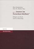 "--Immer Im Forschen Bleiben" : Rüdiger Vom Bruch Zum 60. Geburtstag, Vom Bruch, Rüdiger and Schalenberg, Marc, 3515086072
