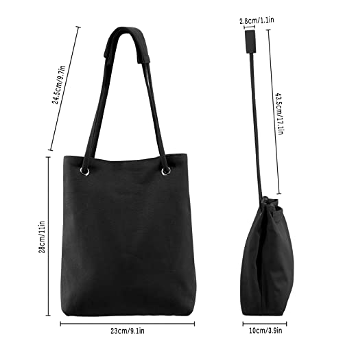 Women's Heavy Duty Cotton Canvas Tote Bag with Inner Pocket Fashion