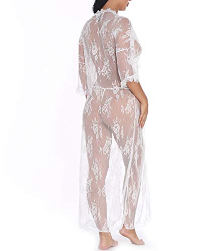 ShinyStar-Babydoll-da-Donna-Sexy-in-Pizzo-con-Cintura-e-Perizoma