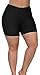 SOCIALA Womens Plus Size Bathing Shorts Tummy Control Swim Shorts Black Swim Bottoms Boardshorts 2X
